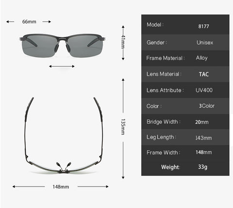 Image of Photochromic Sunglasses Men Polarized