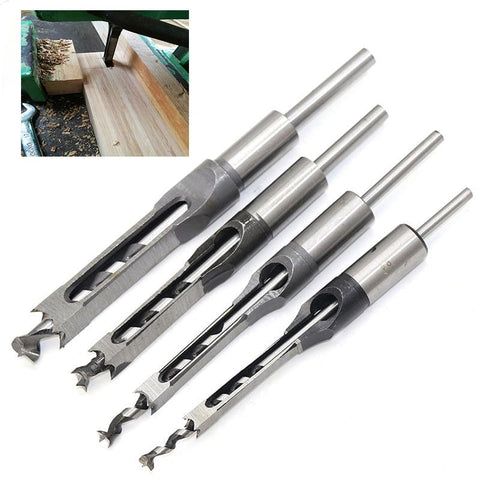 Square Hole Drill Bit Mortising Chisel Drill for DIY Woodworking Electric Drill Tools